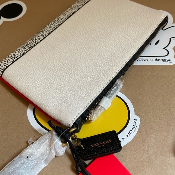 NWT Coach Mickey Mouse x Keith Haring Small Wristlet - Picture 7 of 8